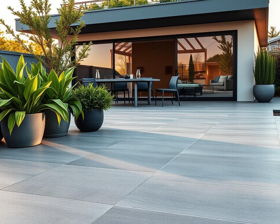 Großformatfliesen für moderne Terrassen