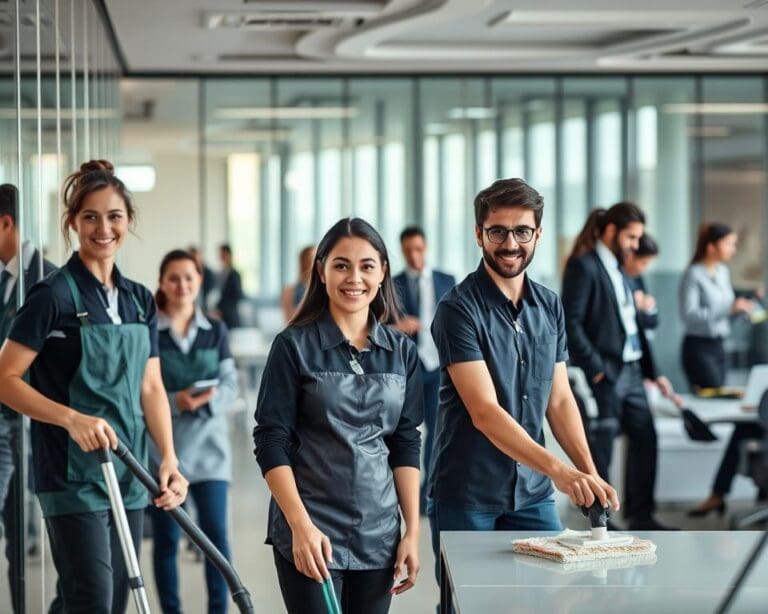 Was macht ein Gebäudereiniger im Gewerbe?