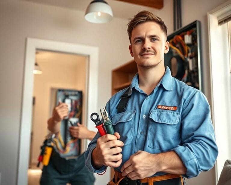 Wie arbeitet ein Elektriker im Dienstleistungsbereich?